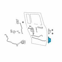 OEM 2011 Dodge Caliber Lower Door Hinge Assembly Right Diagram - 5115712AK