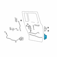 OEM 2009 Dodge Caliber Lower Door Hinge Assembly Right Diagram - 5115712AK