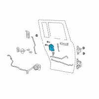 OEM Dodge Caliber Rear Door Latch Left Diagram - 4589651AE