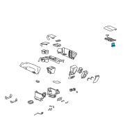 OEM 2003 Buick LeSabre Hinge Asm-Front Floor Console Compartment Door Diagram - 25735238