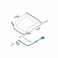 OEM 2002 Ford Escape Release Cable Diagram - YL8Z-16916-AA