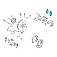 OEM Nissan Sentra Rear Brake Pads Kit Diagram - D4060-JA00J