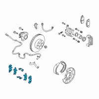 OEM Nissan Rogue Select Hardware Kit-Rear Brake Diagram - D4080-EG50C
