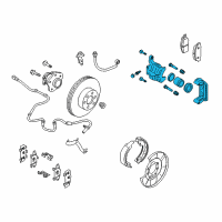 OEM Nissan CALIPER Assembly-Rear RH, W/O Pads Or SHIMS Diagram - 44001-JG00A