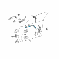 OEM 2004 Toyota Highlander Lock Cable Diagram - 69710-48030