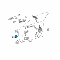 OEM Toyota Highlander Door Check Diagram - 68620-48010