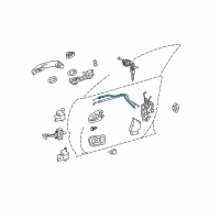 OEM 2007 Toyota Highlander Lock Cable Diagram - 69750-48030