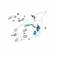 OEM 2006 Toyota Highlander Lock Assembly Diagram - 69030-48060