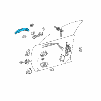 OEM 2003 Toyota RAV4 Handle, Outside Diagram - 69211-12220-C1