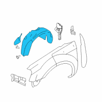 OEM 2009 Ford Taurus X Fender Liner Diagram - 8F9Z-16102-A