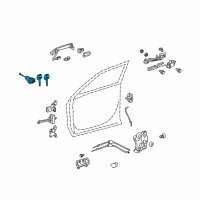 OEM 2011 Toyota Highlander Cylinder & Keys Diagram - 69052-42140