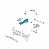 OEM 1998 Acura RL Arm Assembly, Left Rear Trailing Diagram - 52372-SZ3-A00