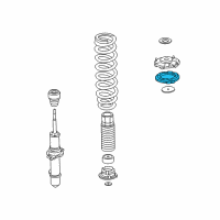 OEM 2000 Acura RL Rubber, Front Spring Mounting Diagram - 51686-SZ3-004