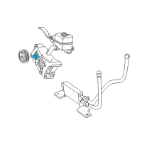 OEM 2000 Ford Explorer Power Steering Pump Diagram - F77Z-3A674-EBRM