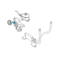 OEM 2002 Ford Explorer Sport Trac Power Steering Pump Diagram - F77Z-3A674-EBRM