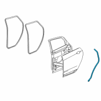 OEM 2018 Cadillac XT5 Rear Weatherstrip Diagram - 23198120