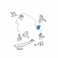 OEM 2007 Scion tC Rear Insulator Diagram - 12321-28160