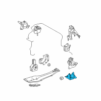 OEM 2006 Scion tC Side Bracket Diagram - 12325-28250