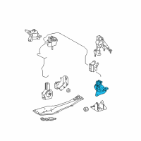 OEM 2009 Scion tC Side Mount Bracket Diagram - 12306-28091