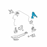 OEM 2008 Scion tC Rear Mount Bracket Diagram - 12371-28111