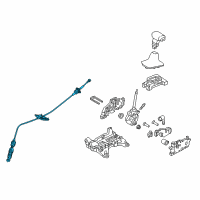 OEM 2022 Hyundai Accent Automatic Transmission Lever Cable Assembly Diagram - 46790-H9300