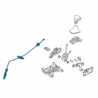 OEM 2018 Kia Rio Automatic Transmission Shift Control Cable Diagram - 46790H9200