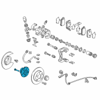 OEM 2015 Honda CR-Z Bearing Assembly, Rear Hub Unit Diagram - 42200-SZT-008