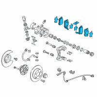 OEM 1997 Honda Prelude Set, Pad Rear (9Clp-1 Diagram - 43022-SV4-A23