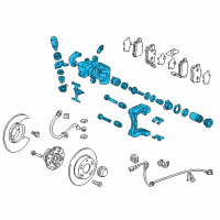 OEM Honda CR-Z Caliper Sub-Assembly, Right Rear Diagram - 43018-SZT-G01