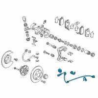 OEM 2015 Honda CR-Z Sensor Assembly, Right Rear Diagram - 57470-SZT-G01