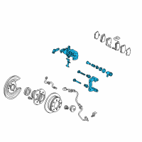 OEM Acura TSX Caliper Sub-Assembly, Right Rear (Reman) Diagram - 43018-SDA-A00RM