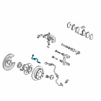 OEM 1999 Honda Accord Hose Set, Right Rear Brake Diagram - 01466-S84-A51