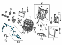 OEM Honda Civic SUB-HARNESS, A/C Diagram - 80650-T21-A50