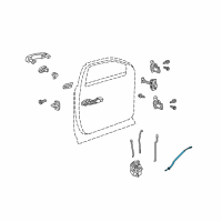 OEM Chevrolet Equinox Lock Cable Diagram - 20859590