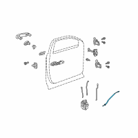 OEM 2010 Chevrolet Equinox Lock Cable Diagram - 20859590