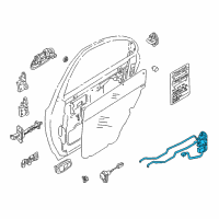 OEM 2004 Kia Spectra Door Lock Assembly, Right Diagram - 0K2N272310