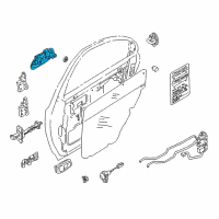 OEM Kia Spectra Outer Handle Assembly, Right Diagram - 0K2N172410XX