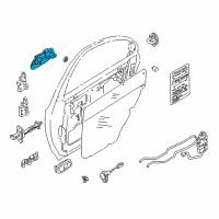 OEM 2002 Kia Spectra Outer Handle Assembly, Right Diagram - 0K2N172410XX