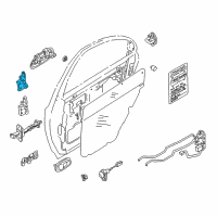 OEM 2001 Kia Sephia Hinge Assembly-A, LH Diagram - 0K2AA73210A