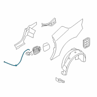 OEM BMW Z4 Filler Flap Emergency Actuator Pull Strap Diagram - 51-17-7-046-312