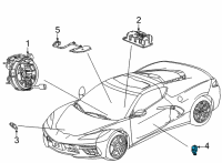 OEM Chevrolet Corvette Side Impact Sensor Diagram - 13534064