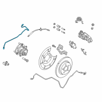 OEM 2014 Ford Focus Brake Tube Diagram - CV6Z-2265-A