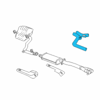 OEM 2010 Chrysler 300 Front Pipe And Converter Diagram - 4578937AC