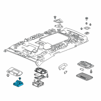 OEM 2016 Honda Fit Switch Assy., Sunroof & Map Light *NH882L* (PLATINUM GRAY) Diagram - 35830-T5R-A51ZA