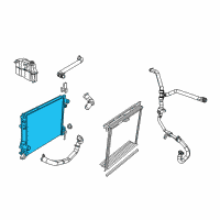 OEM Dodge Challenger Engine Cooling Radiator Diagram - 68050131AA