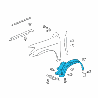 OEM 2020 Lexus LX570 Liner, Front Fender, LH Diagram - 53876-60140