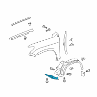 OEM 2010 Lexus LX570 Shield Sub-Assy, Front Fender Splash, RH Diagram - 53807-60140