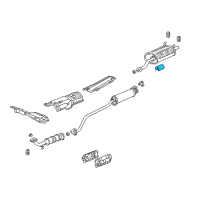 OEM Acura RSX Finisher, Exhaust Pipe Diagram - 18310-S6M-A51