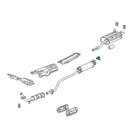 OEM Acura Rubber, Exhaust Mounting Diagram - 18215-S6M-J01