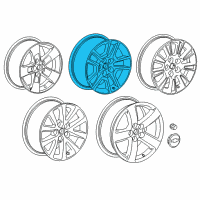 OEM 2016 Chevrolet Malibu Limited Wheel, Alloy Diagram - 23483622